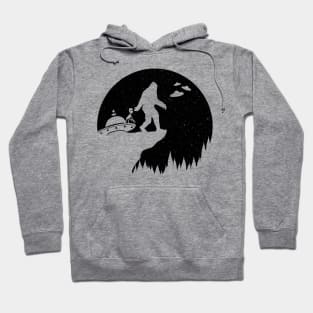 Alien And Bigfoot Silhouette Hoodie